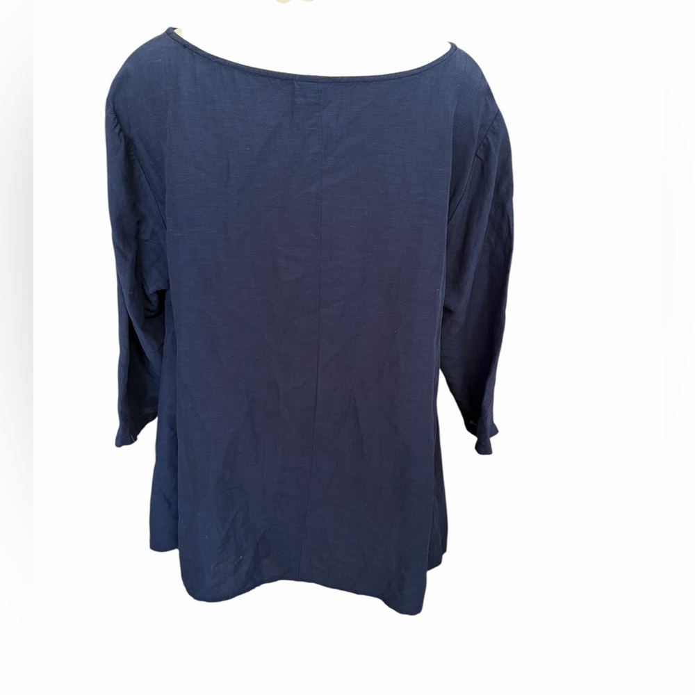 Lisa‎ Bayne linen blouse size large